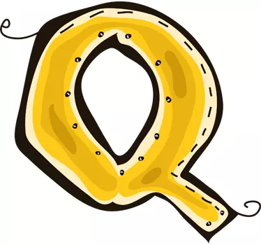 Nálepka pre deti zvláštne písmeno q - Tenstickers