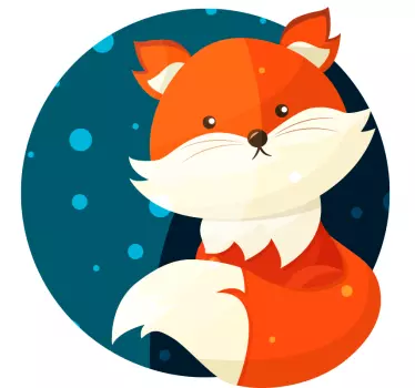 Nálepka pre divoké zviera s kresbou roztomilých líšky - Tenstickers