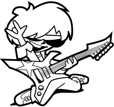 Nálepka pre mladých rockových gitaristov - Tenstickers