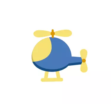 Nálepka pre priateľské deti s vrtuľníkom - Tenstickers