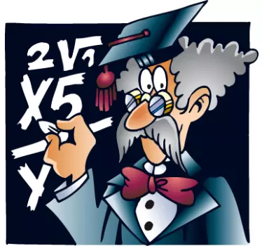 Nálepka pre starých učiteľov matematiky - Tenstickers