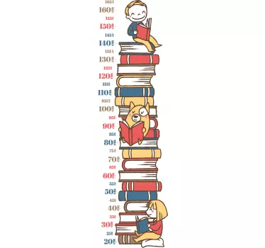 Nálepka pre stoh kníh s výškovým grafom - Tenstickers
