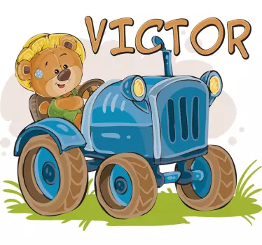 Nálepka prispôsobiteľná pre detský traktor - Tenstickers