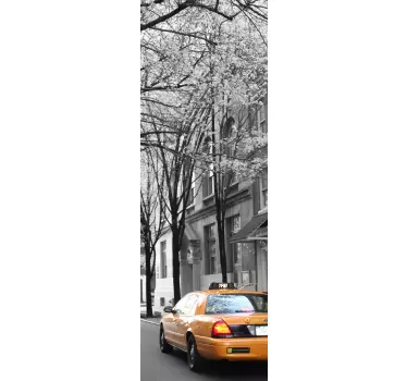 Nálepka s chladničkou na taxi v new yorku - Tenstickers