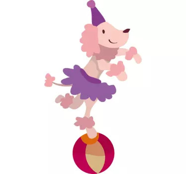 Nálepka s cirkusovým pudlom - Tenstickers