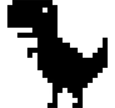 Nálepka s dinosaurom na pixel - Tenstickers