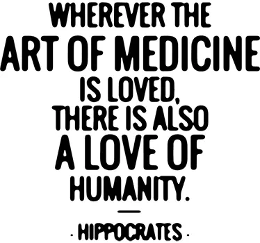 Nálepka s hippocrates citátom - Tenstickers