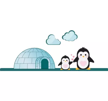 Nálepka s iglú pre deti domov - Tenstickers