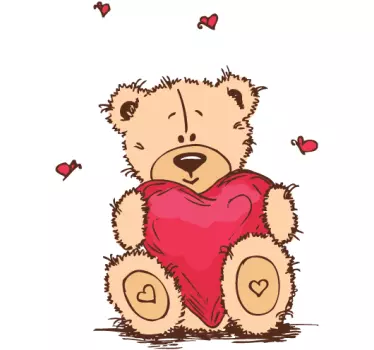 Nálepka s milujúcim teddy - Tenstickers