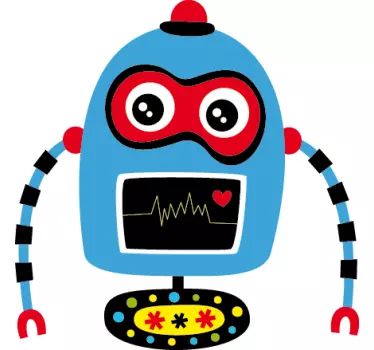 Nálepka s modrým robotom pre deti - Tenstickers