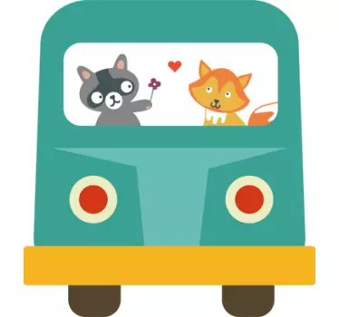 Nálepka s nálepkami na steny mýval a medvedík pre deti - Tenstickers