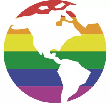 Nálepka s obrázkami nástenky gay hrdosti na svete - Tenstickers