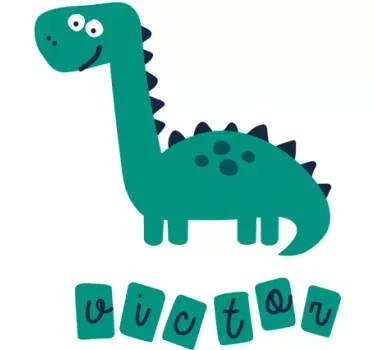 Nálepka s personalizovaným dinosaurom pre deti - Tenstickers