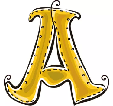 Nálepka s písmenom a z abecedy pre deti - Tenstickers