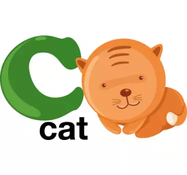 Nálepka s písmenom c pre deti - Tenstickers