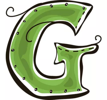 Nálepka s písmenom g pre deti - Tenstickers