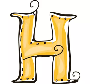 Nálepka s písmenom h - Tenstickers