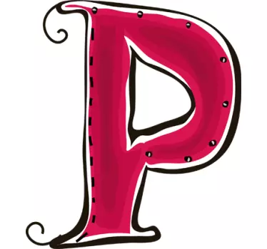 Nálepka s písmenom p - Tenstickers