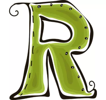 Nálepka s písmenom r - Tenstickers