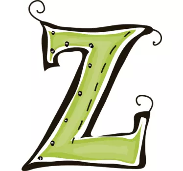 Nálepka s písmenom z - Tenstickers