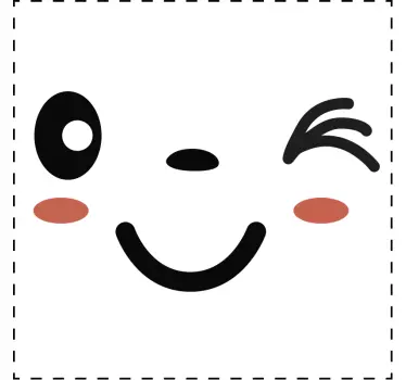 Nálepka s prepínačom svetlej tváre - Tenstickers