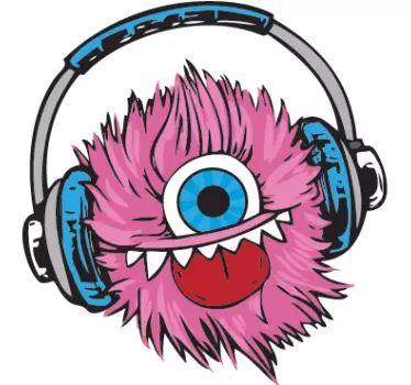 Nálepka z ružového páperového prachu - Tenstickers