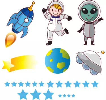 Nálepky na stenu pre prieskum vesmíru - Tenstickers