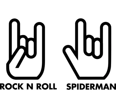 Nálepky na stenu rock n roll a spiderman - Tenstickers