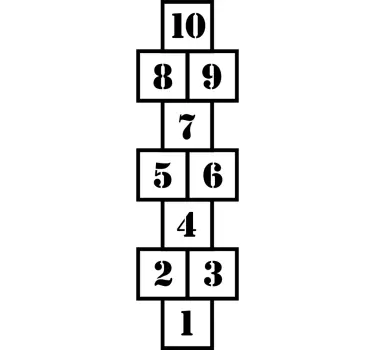 Nálepky pre moderné hopscotch deti - Tenstickers