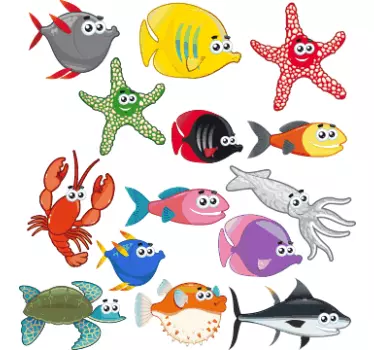 Nálepky pre morské tvory - Tenstickers