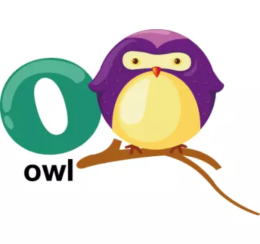 O nálepka sovy pre deti sovy - Tenstickers