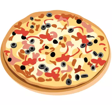 Olivové mäso nálepka na pizzu - Tenstickers