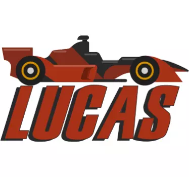 Personalizovaná nálepka na auto f1 - Tenstickers