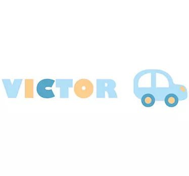 Personalizované osobné auto s nálepkou na stenu - Tenstickers
