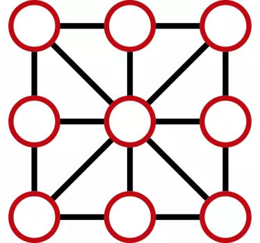 Podlahová taška z tic tac toe vinylovej nálepky - Tenstickers