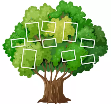 Rodokmeň pre deti strom nálepka na stenu - Tenstickers