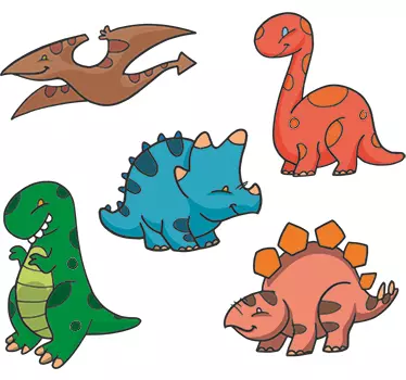 Sada nálepiek mini dinosaurov - Tenstickers