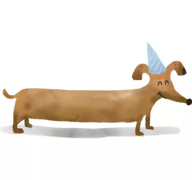 Samolepka na stenu klobásy pre psa - Tenstickers