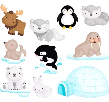Samolepka na stenu pre arktickú prírodu - Tenstickers