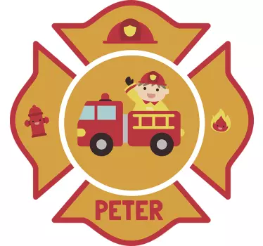 Samolepka na stenu pre hasičov na mieru - Tenstickers
