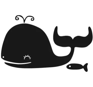 Samolepka na stenu pre veľryby - Tenstickers