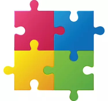 Samolepka na stenu puzzle - Tenstickers