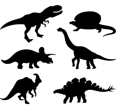 Samolepka na stenu rôznych dinosaurov - Tenstickers