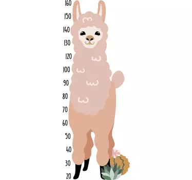 Samolepka na stenu s výškou lamy - Tenstickers