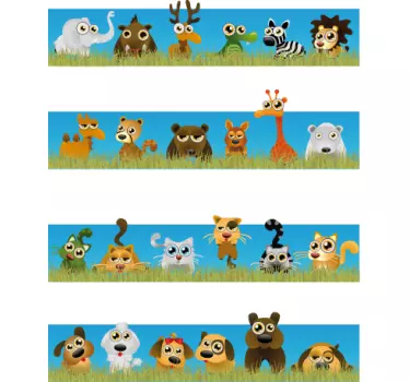 Samolepka na stenu safari zvieratá - Tenstickers