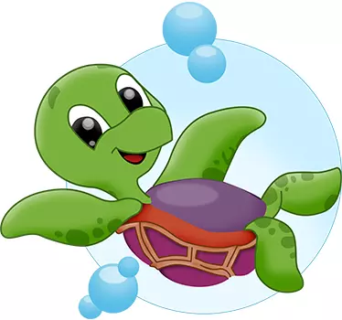 Samolepka na stenu z kreslených korytnačiek - Tenstickers