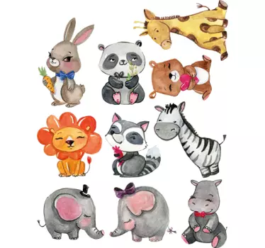 Samolepky na ilustráciu pre zvieratá pre zvieratá - Tenstickers