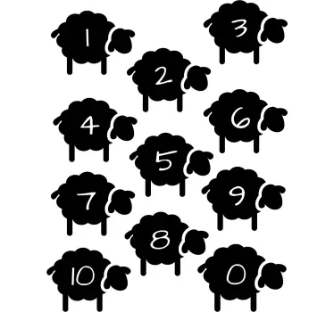 Samolepky na stenu pre malé ovce - Tenstickers