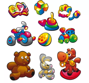 Samolepky na zbieranie hračiek pre deti - Tenstickers