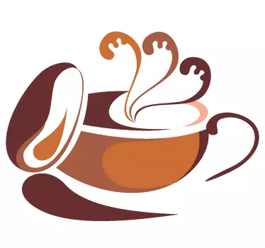štýlové nálepky na šálku kávy - Tenstickers